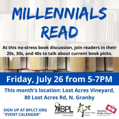 millennials read meets on july 26 at lost acres vineyard