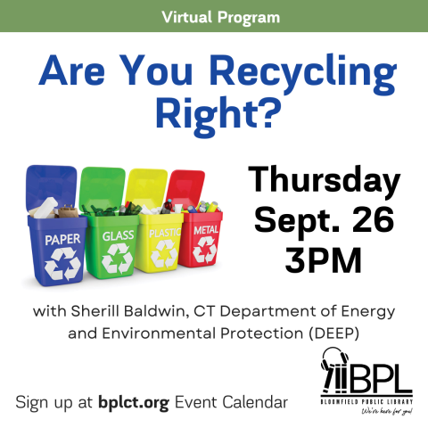 four recycling sorting bins for sept 26 program