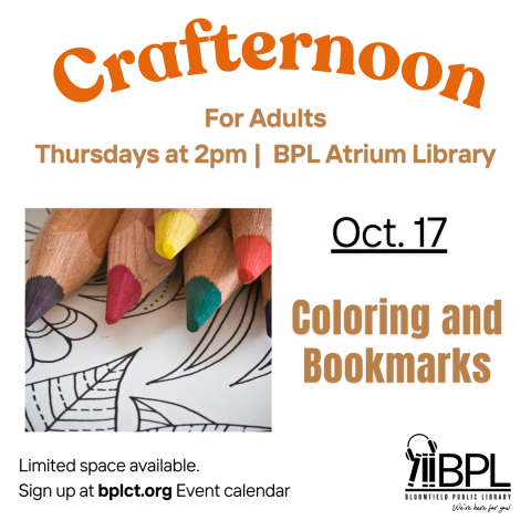 colored pencils and coloring page for october crafternoon