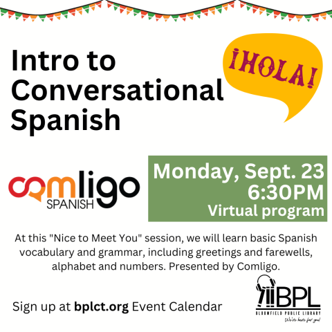 bright banners and hola graphic with comligo logo