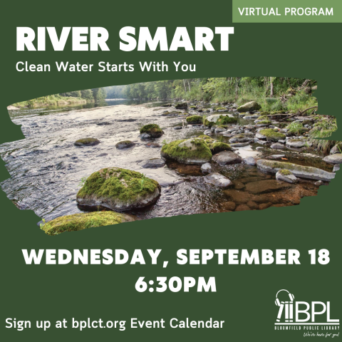 photo of farmington river advertising river smart program on sept 18