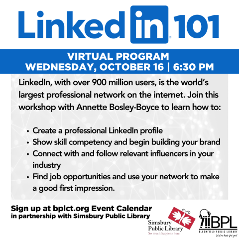 linkedin logo and program description