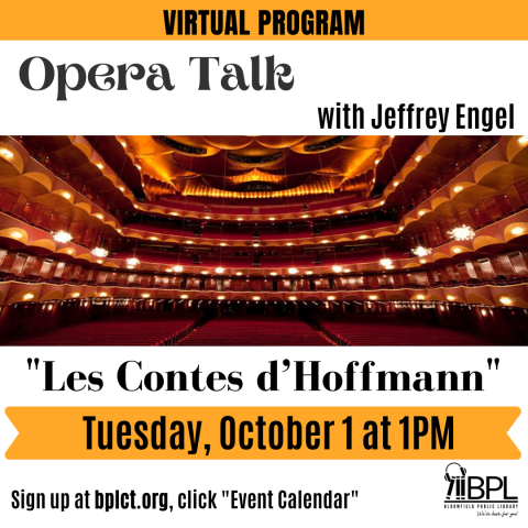 met opera house and title of opera talk for october 1