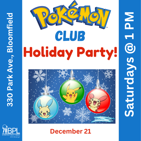 pokemon club holiday party 330 park ave december 21 image of snowflakes and ornaments with pikachu and friends in them