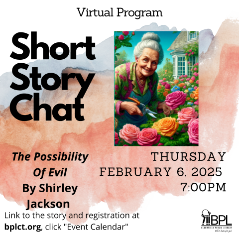 Shirley Jackson The Possibility of Evil for Short Story Chat 2/6/25