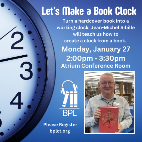 Jean-Michel With A Book Clock