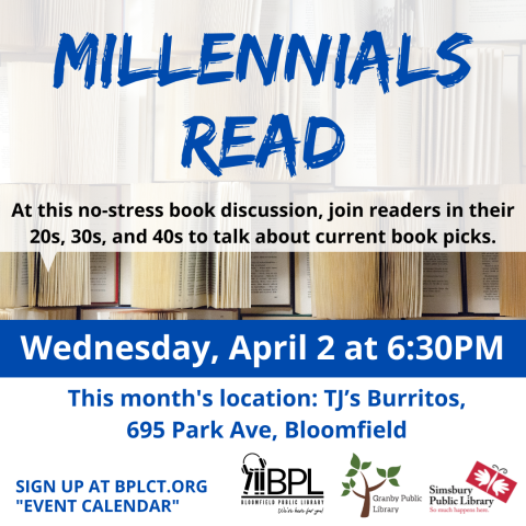 books background for millennials read at tj's burritos in bloomfield