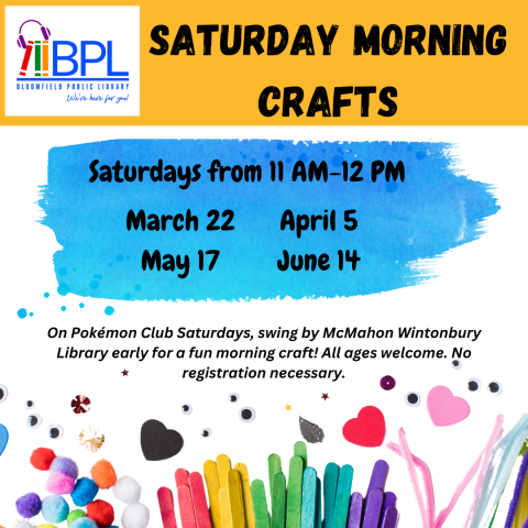 saturday morning crafts saturdays from 11 am to 12 pm image of craft supplies 