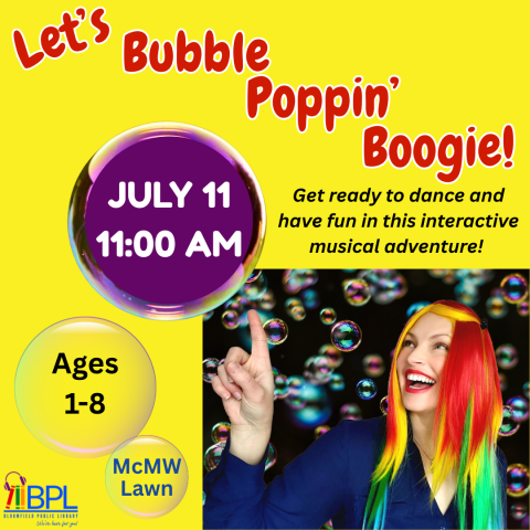 Let's bubble poppin boogie july 11 image of performer and bubbles