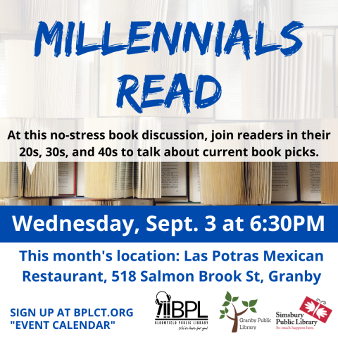 books in background with september's meeting at las potras in granby