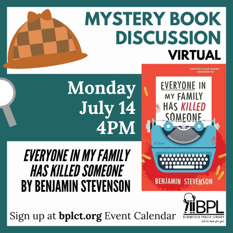 book cover with sherlock hat and magnifying glass