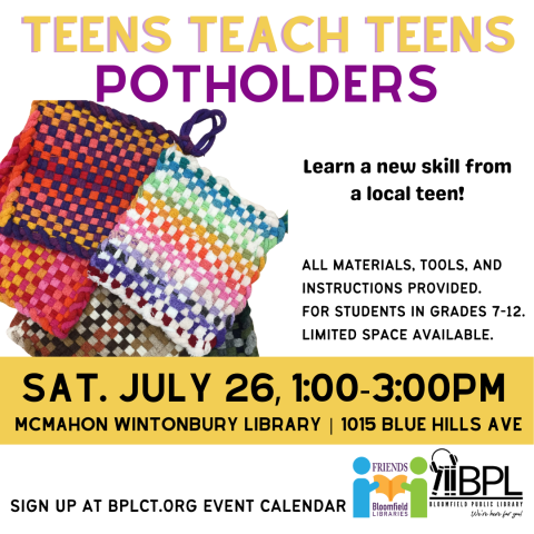 rainbow weaved potholders for teens teach teens on july 26