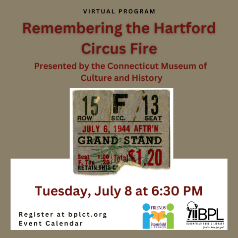 torn ticket from the day of the Hartford circus fire
