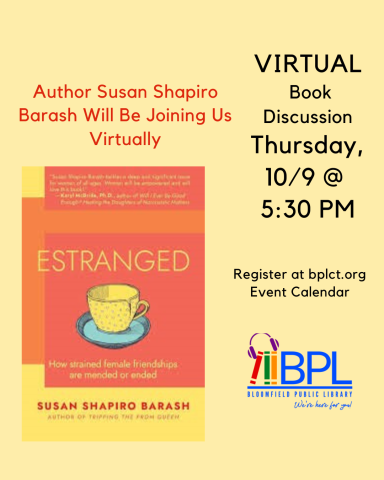 Estrangedby Susan Shapiro Barash Wintonbury Book Discussion 10/9/25 @ 5:30