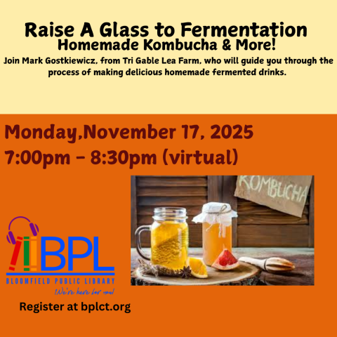 Homemade Kombucha Thursday Nov. 17, 2025 at 7pm