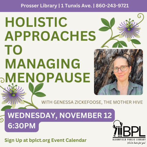 photo of genessa with words holistic approaches to managing menopause