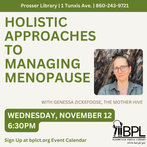 photo of genessa with words holistic approaches to managing menopause
