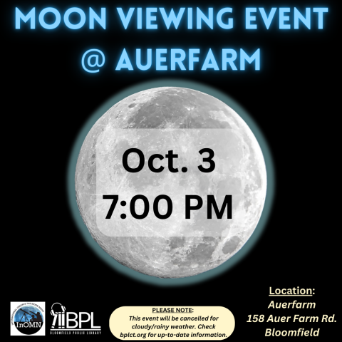 moon viewing event at auerfarm october 3 at 7 p m image of moon