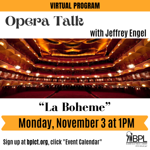 met opera house with La Boheme for our November 3 Opera Talk