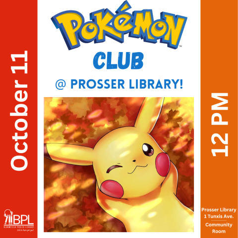 pokemon club at prosser october 11 at 12 p m picture of pikachu in fall leaves