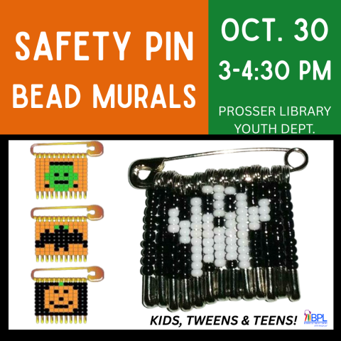safety pin bead murals october 30 at 3 p m image of ghost and other safety pin bead crafts