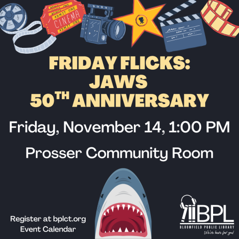 graphical image of shark open-mouthed, emerging from water