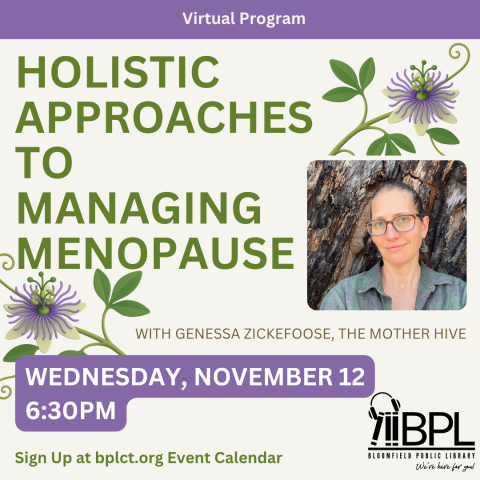 photo of genessa with words holistic approaches to managing menopause