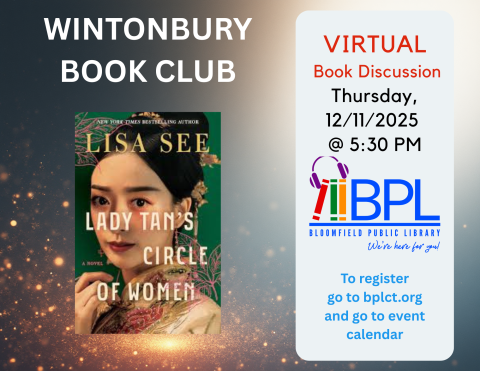 wintonbury book club Thursday December 11, 2025 @ 5:30