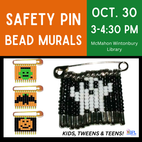 safety pin bead murals october 30 at 3 p m image of ghost and other safety pin bead crafts