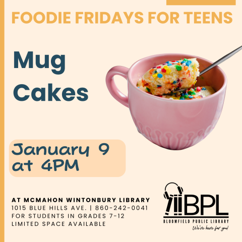 pink mug with cake and sprinkles for mug cake foodie fridays