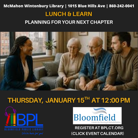Lunch and Learn Planning For Your Next Chapter  1/15/26 at 12pm