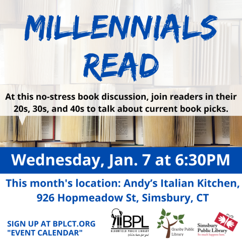 This month's Millennials Read location: Andy’s Italian Kitchen, 926 Hopmeadow St, Simsbury, CT