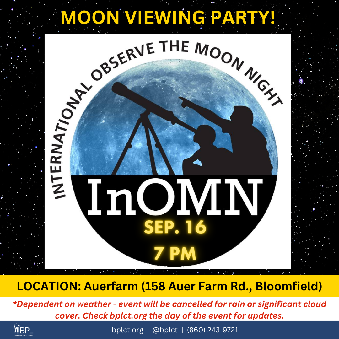 International Observe the Moon Night logo september 16 2024 at 7 p m location auerfarm