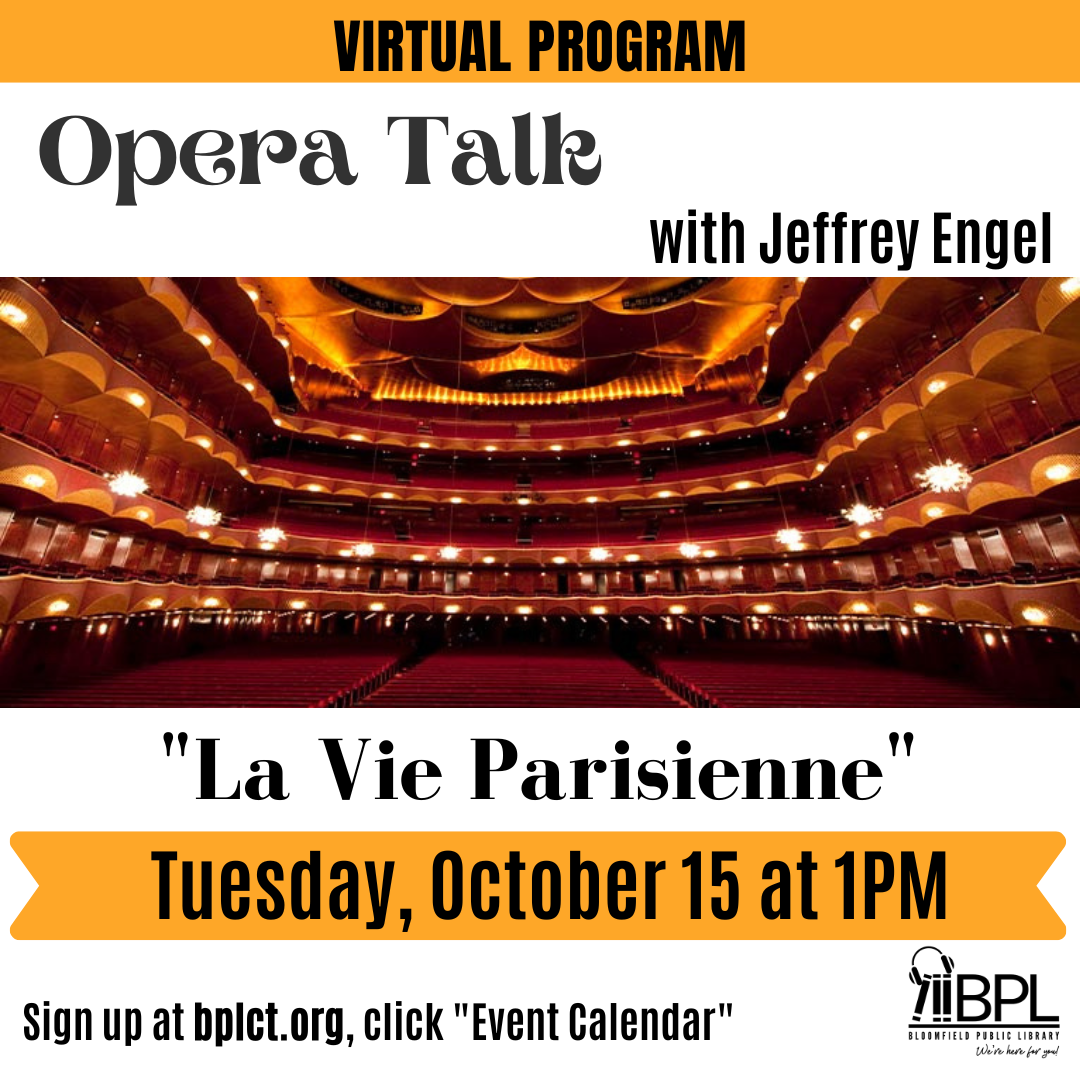 met opera house and on october 15 we will host an opera talk