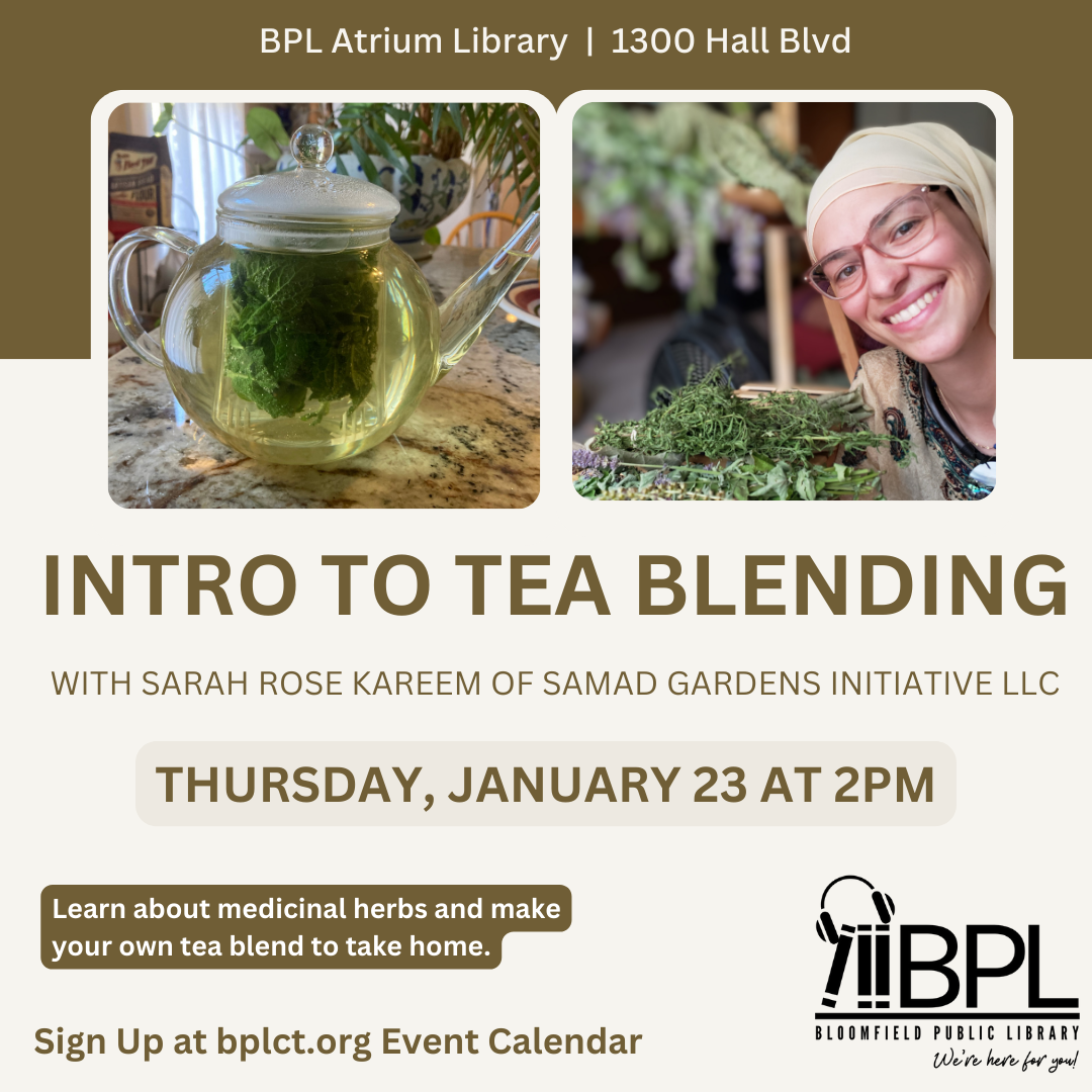 kettle of herbs steeping with dried herbs and sarah rose posing