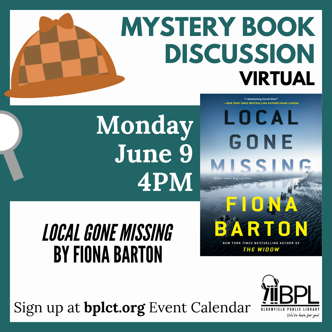 book cover of local gone missing with sherlock hat and magnifying glass