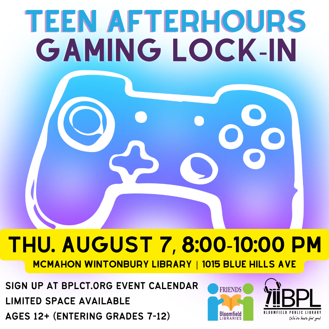 game controller in blue and purple for afterhours gaming lock-in