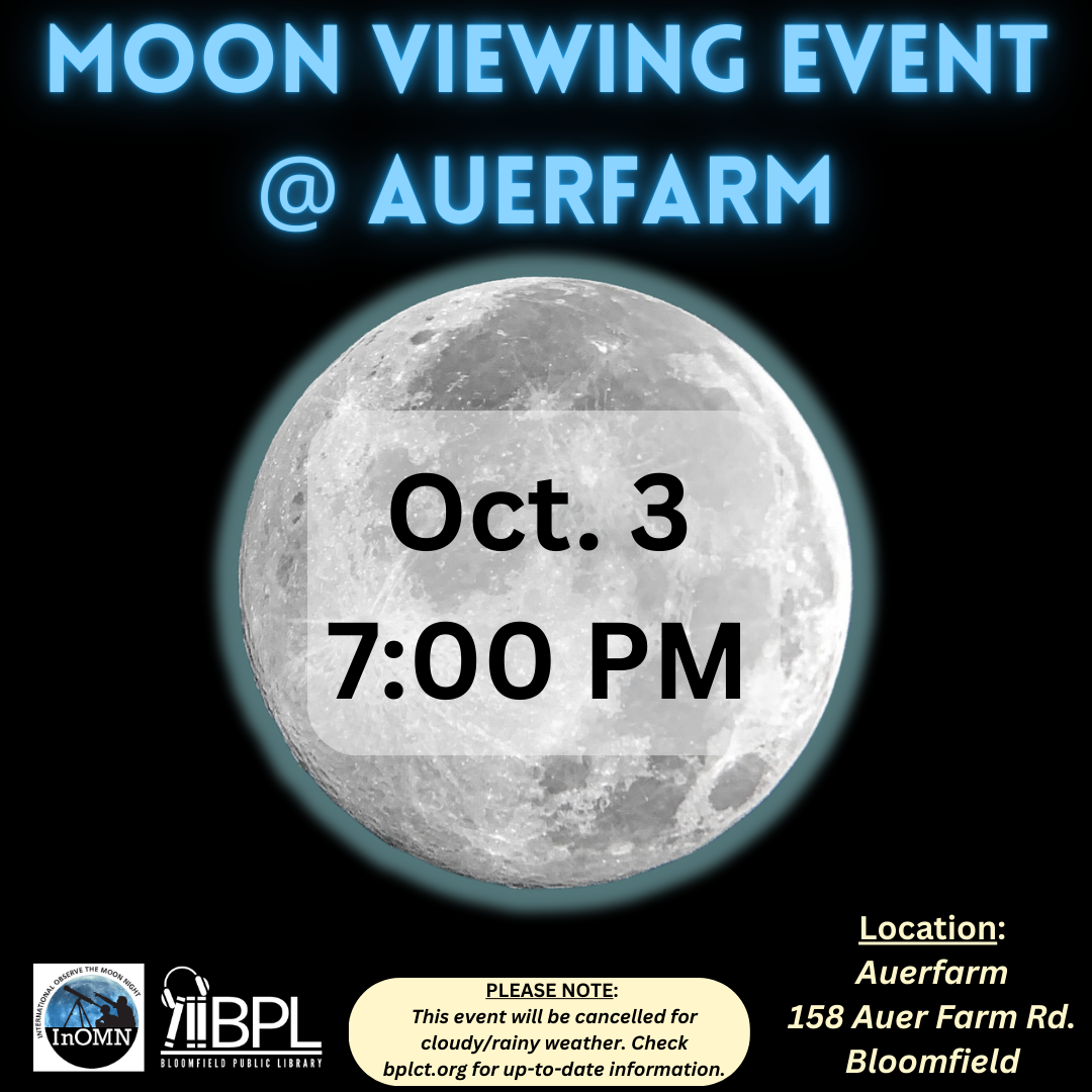 moon viewing event at auerfarm october 3 at 7 p m image of moon