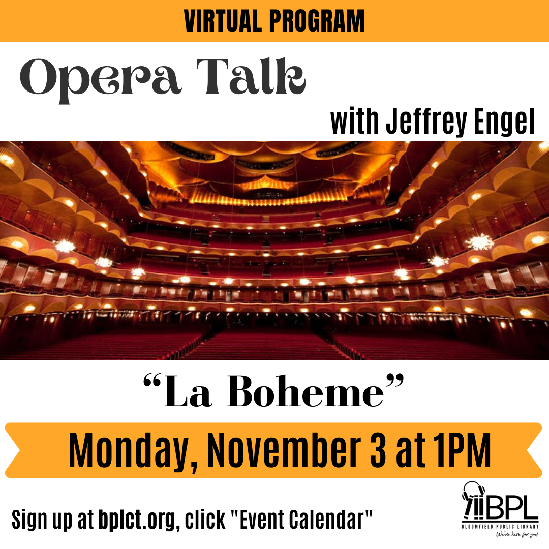 met opera house with La Boheme for our November 3 Opera Talk