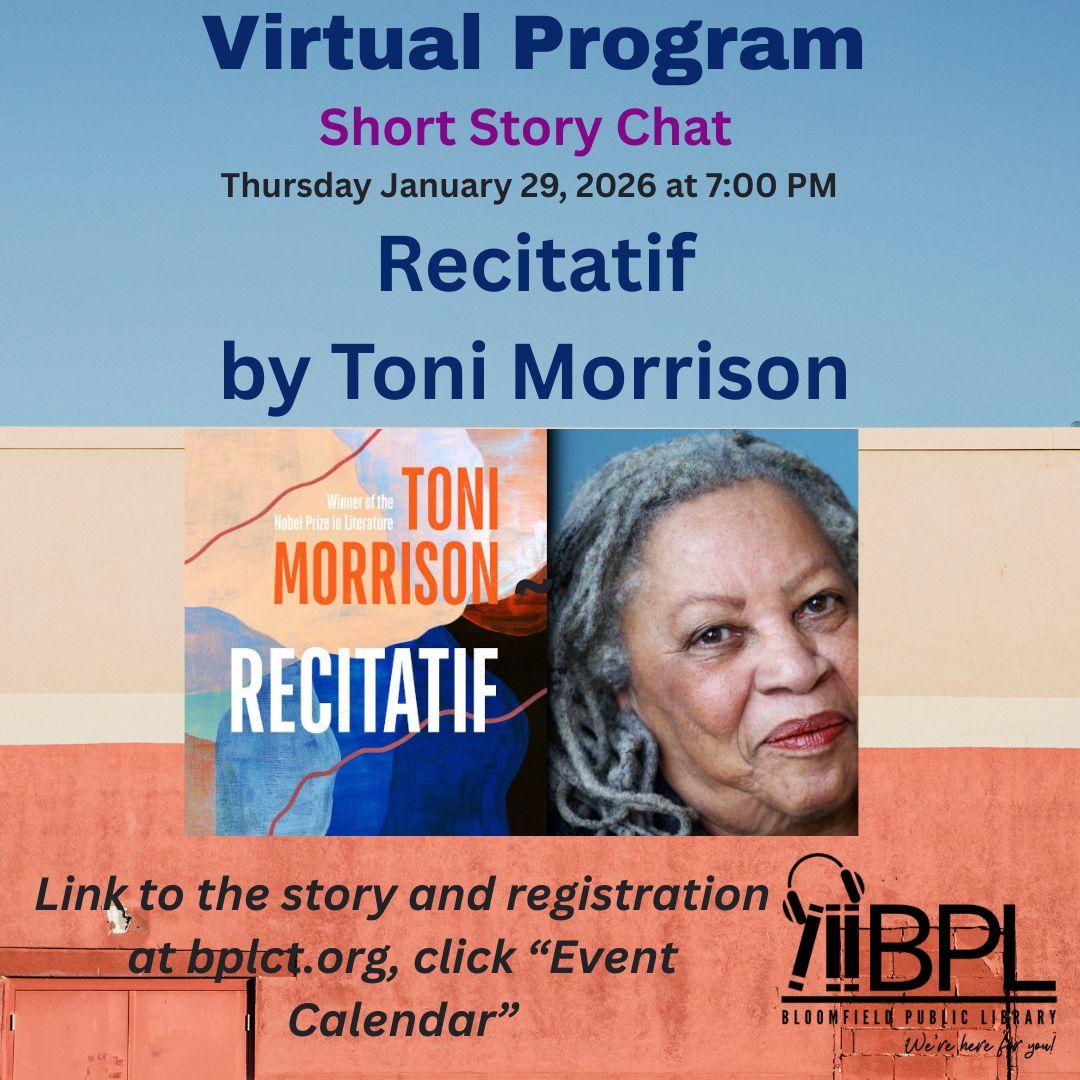 Short Story Chat: Recitatif by Toni Morrison January 29, 2026