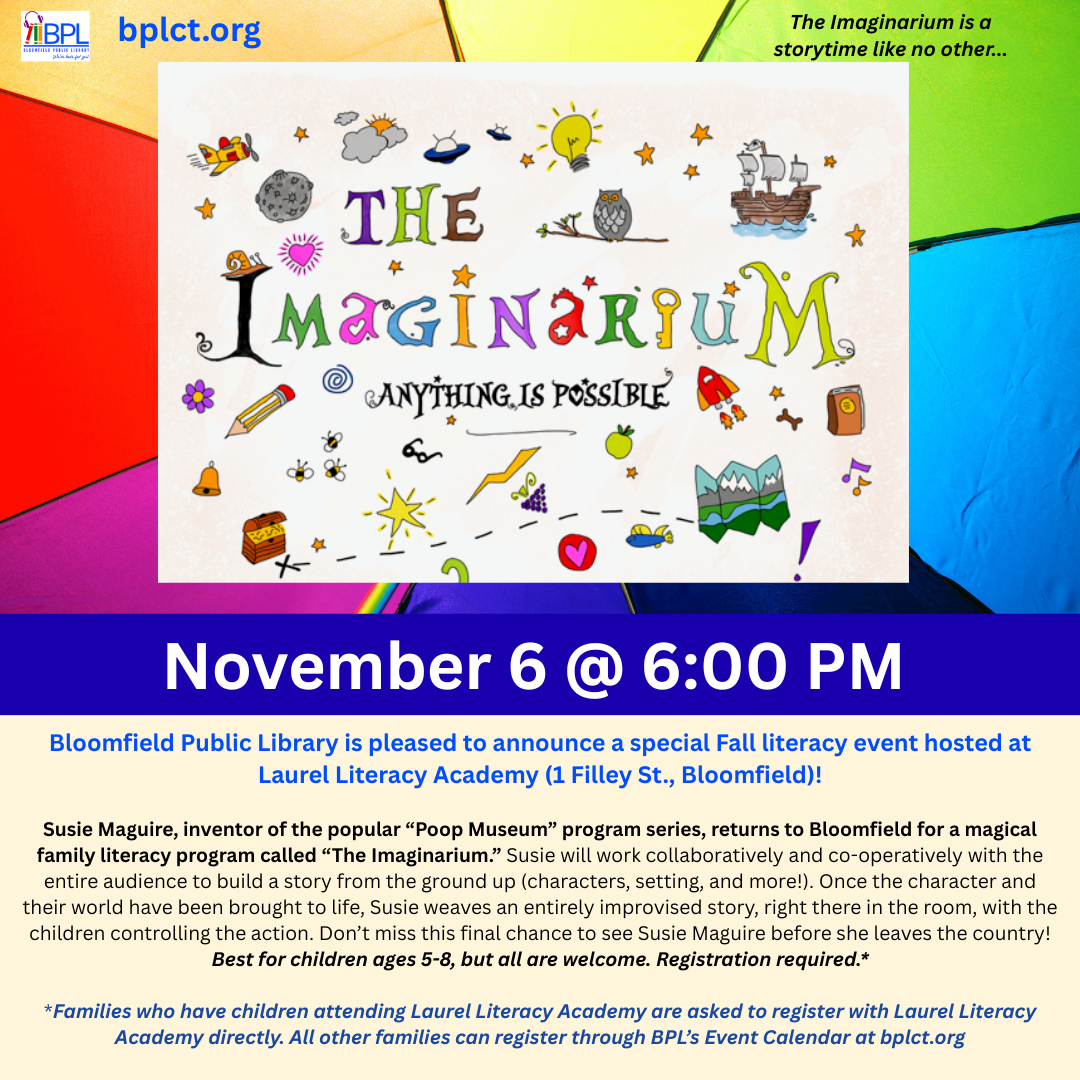 the imaginarium a storytime like no other image of program logo november 6 at 6 p m