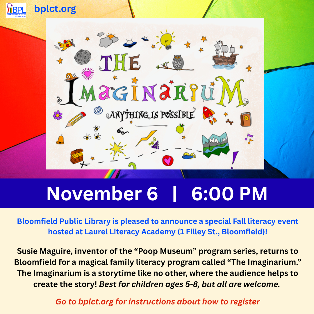 the imaginarium a storytime like no other image of program logo november 6 at 6 p m