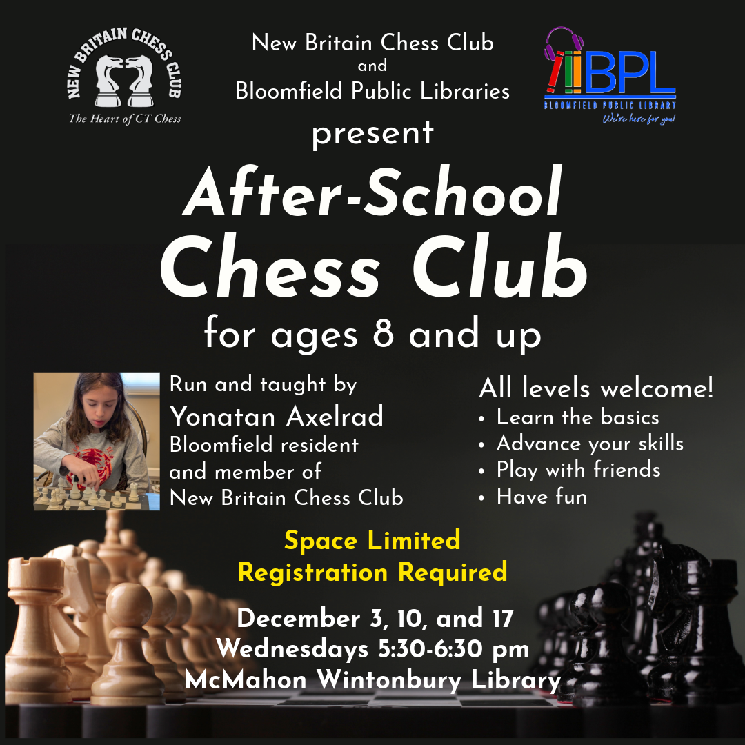 afterschool chess club image of teen presenter and some chess pieces