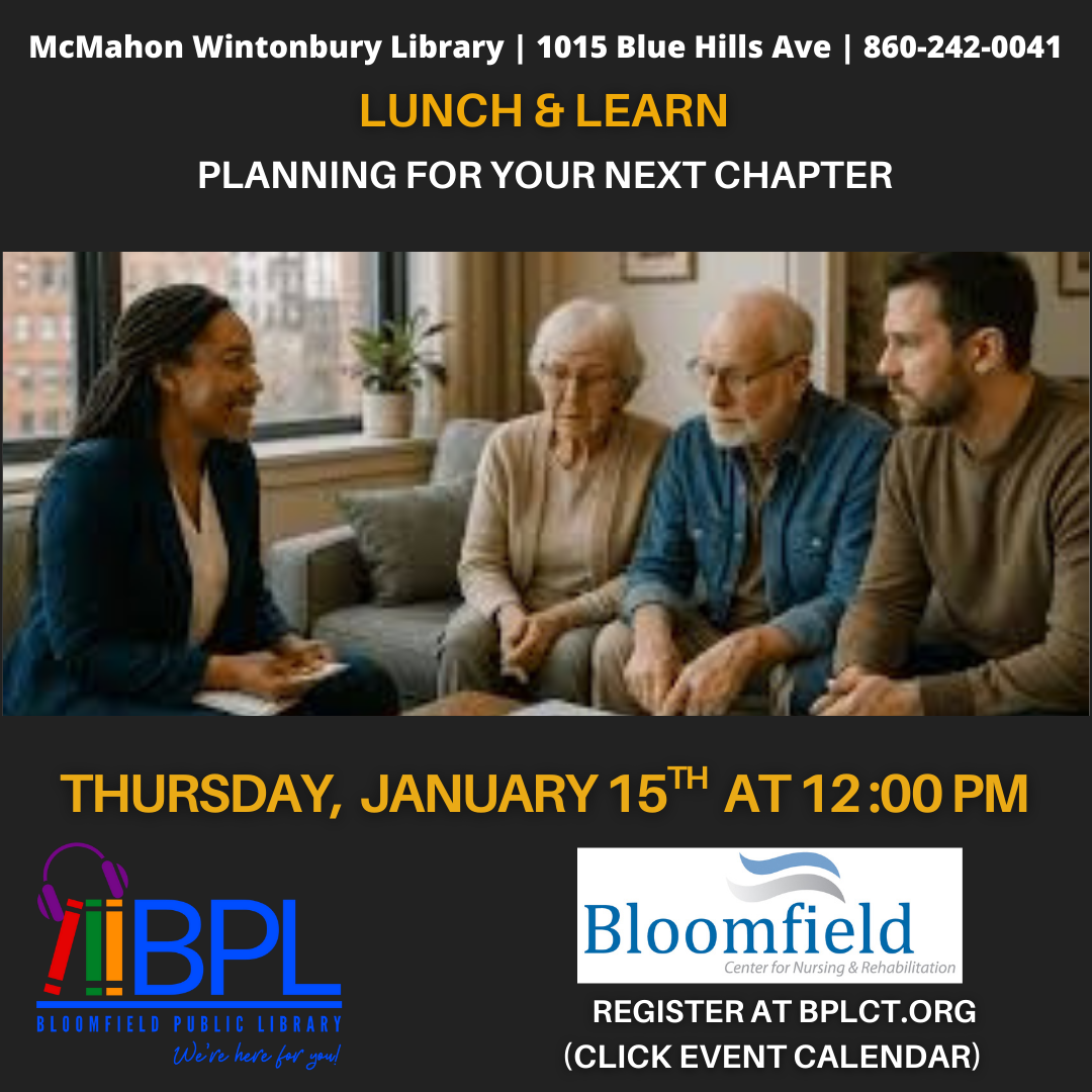 Lunch and Learn Planning For Your Next Chapter  1/15/26 at 12pm