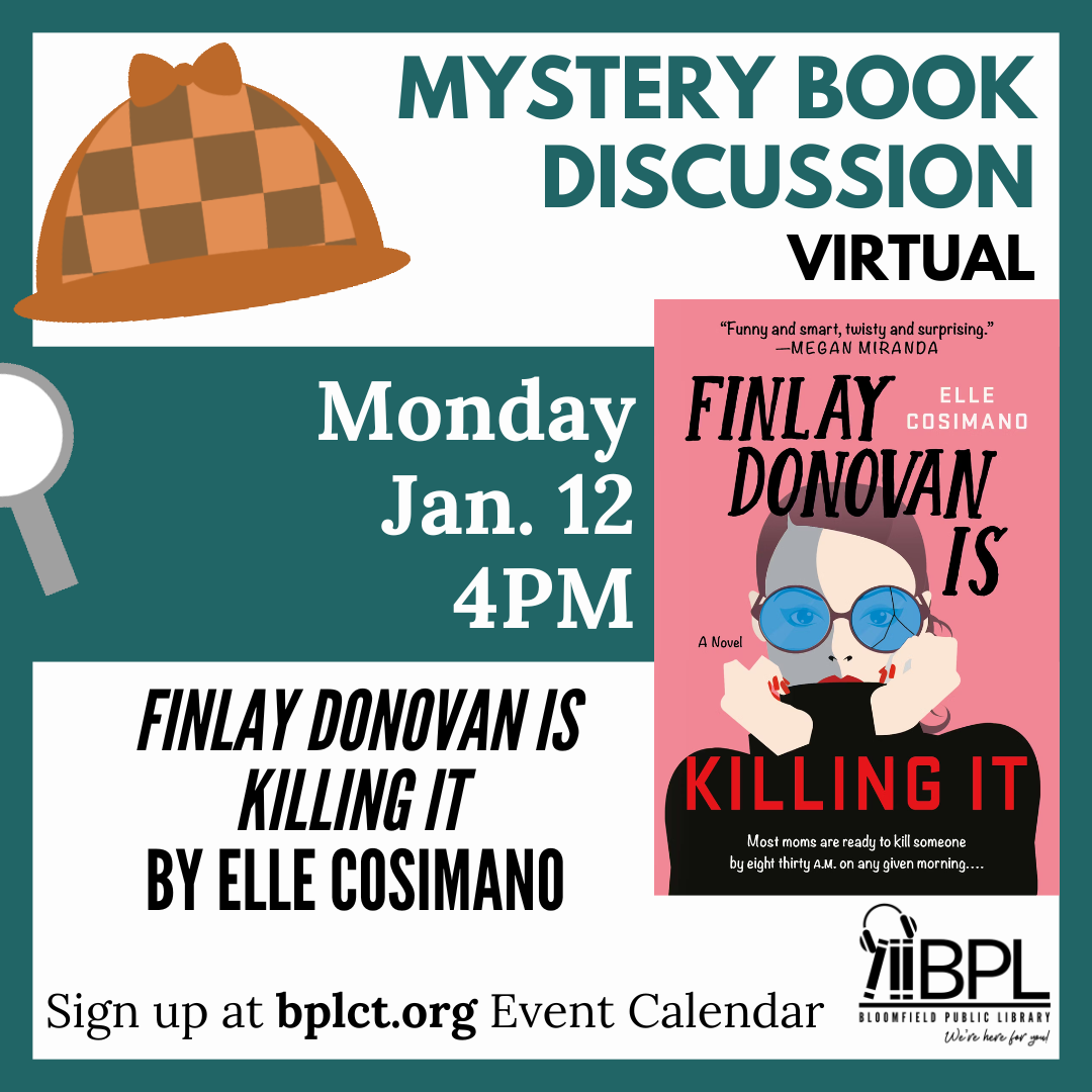 pink book cover and sherlock cap with magnifying glass